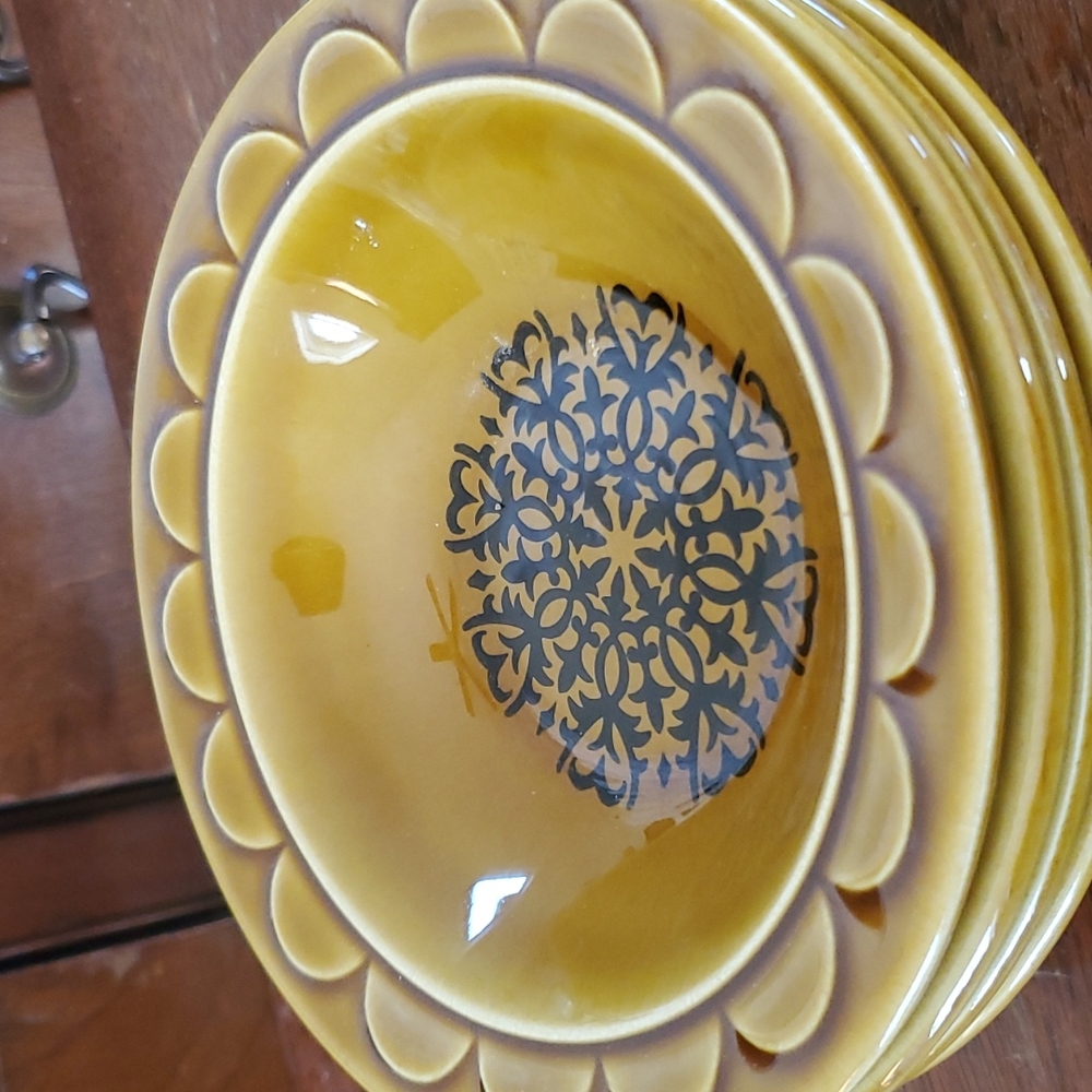 5 each HOMER LZUVHLIN COVENTRY STONEWARE 6" BOWLS